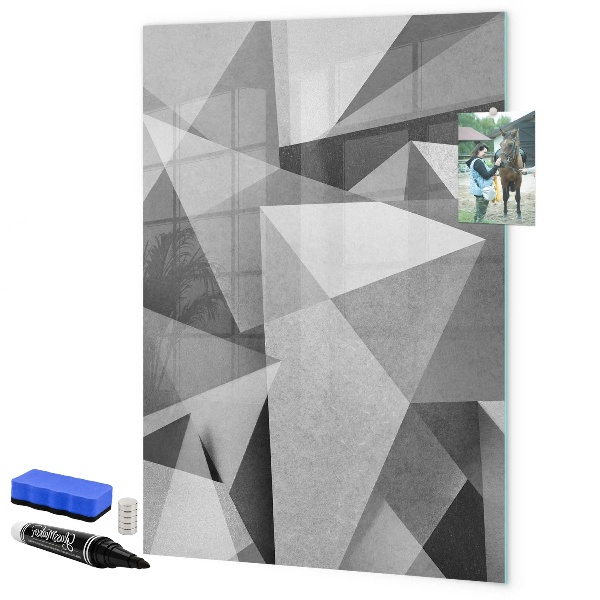 Pizarra magnética de pared con rotulador Tablero moderno para notas y fotos