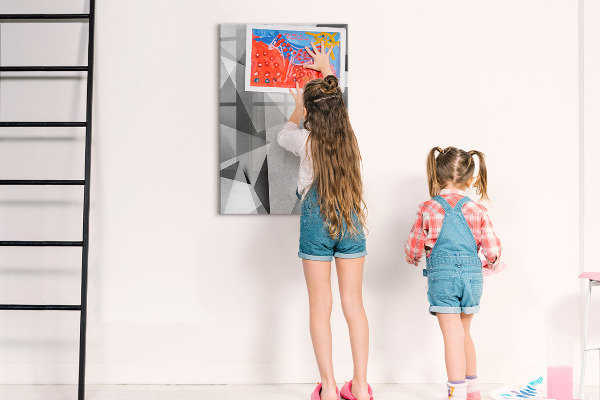 Pizarra magnética de pared con rotulador Tablero moderno para notas y fotos