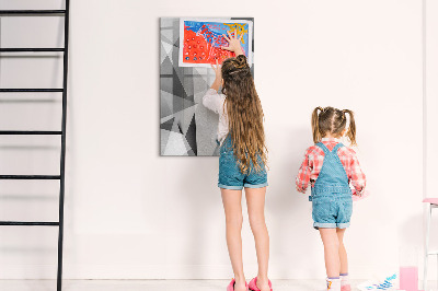 Pizarra magnética de pared con rotulador Tablero moderno para notas y fotos