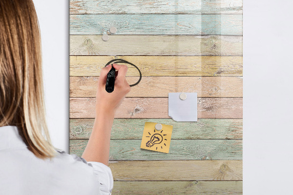 Pizarra magnética de pared con rotulador Tablero elegante para fotos y notas.