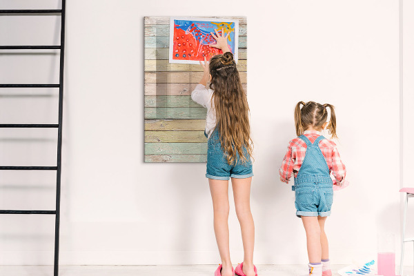 Pizarra magnética de pared con rotulador Tablero elegante para fotos y notas.