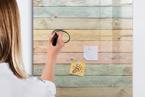 Pizarra magnética de pared con rotulador Tablero elegante para fotos y notas.