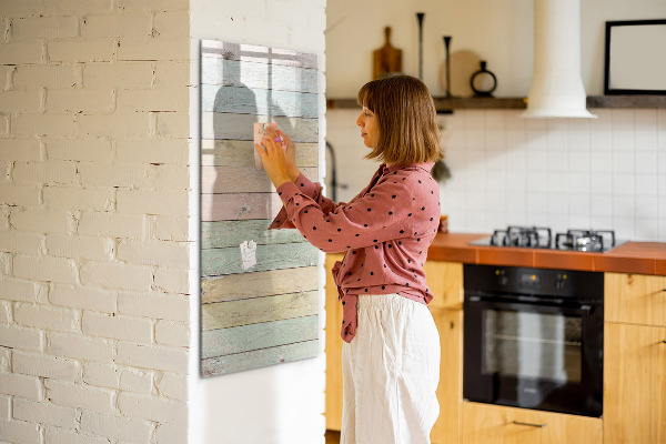 Pizarra magnética de pared con rotulador Tablero elegante para fotos y notas.