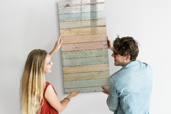 Pizarra magnética de pared con rotulador Tablero elegante para fotos y notas.