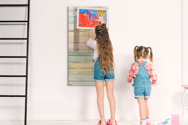 Pizarra magnética de pared con rotulador Tablero elegante para fotos y notas.