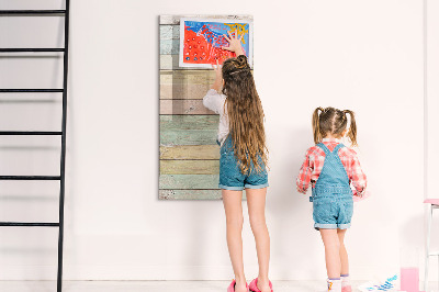 Pizarra magnética de pared con rotulador Tablero elegante para fotos y notas.