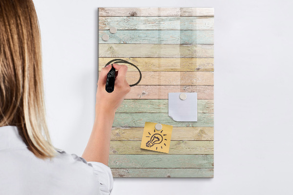 Pizarra magnética de pared con rotulador Tablero elegante para fotos y notas.