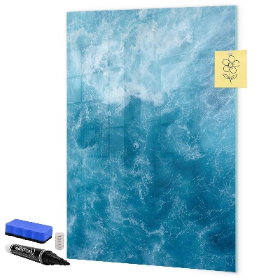 Pizarra magnética de pared con rotulador Un tablero colorido para notas y fotos.