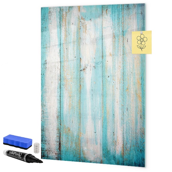 Pizarra magnética de pared con rotulador Un tablero colorido para fotos y notas.