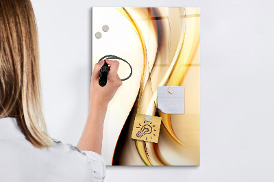 Pizarra magnética de pared con rotulador Un tablero colorido para notas y fotos.
