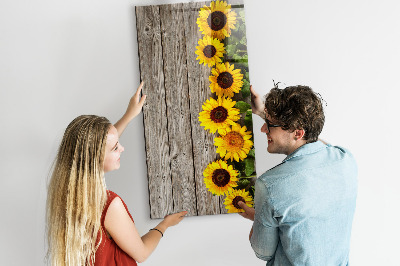 Pizarra borrable de cristal con imanes Tablero creativo de flores y fotos