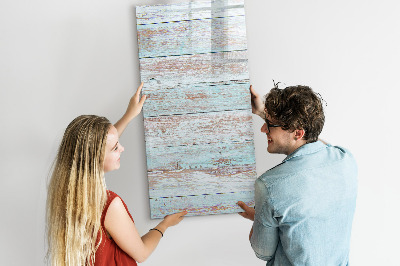 Pizarra magnética de pared con rotulador Tablero decorativo para fotos de estilo rústico