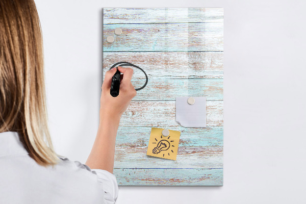 Pizarra magnética de pared con rotulador Tablero decorativo para fotos de estilo rústico