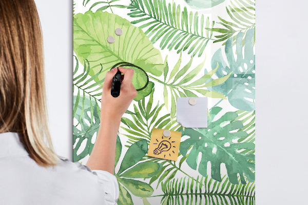 Pizarra magnética de pared con rotulador Pizarra verde con espacio para fotos
