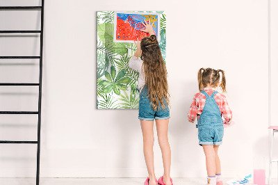 Pizarra magnética de pared con rotulador Pizarra verde con espacio para fotos