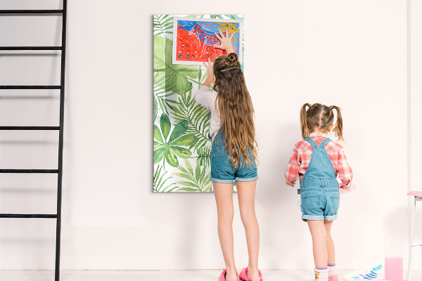 Pizarra magnética de pared con rotulador Pizarra verde con espacio para fotos