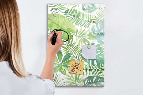Pizarra magnética de pared con rotulador Pizarra verde con espacio para fotos