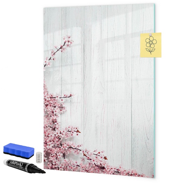 Pizarra magnética de pared con rotulador Un espacio creativo para fotos y notas.