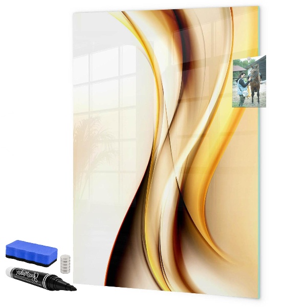 Pizarra borrable de cristal con imanes Un elegante tablero para notas y fotos.
