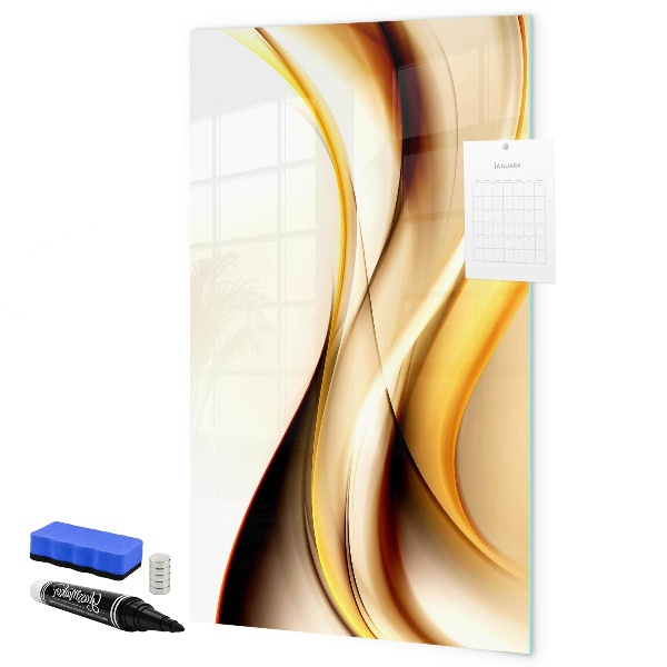 Pizarra borrable de cristal con imanes Un elegante tablero para notas y fotos.