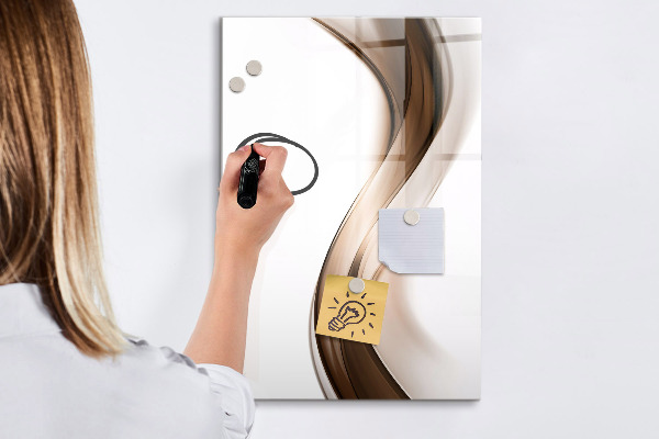Pizarra borrable de cristal con imanes Un elegante tablero para notas y fotos.