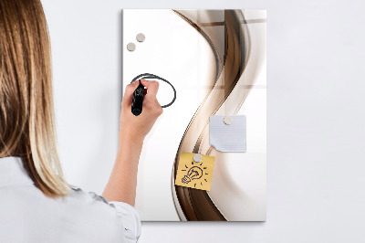 Pizarra borrable de cristal con imanes Un elegante tablero para notas y fotos.