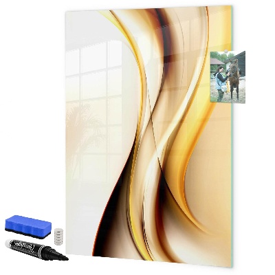 Pizarra borrable de cristal con imanes Un elegante tablero para notas y fotos.