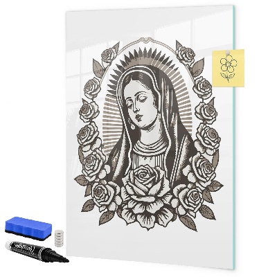 Pizarra magnética de pared con rotulador Tablero elegante para fotos y notas.