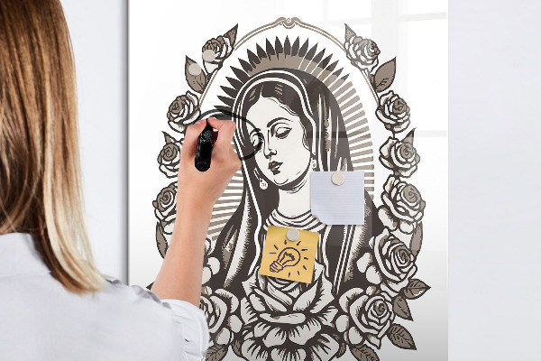 Pizarra magnética de pared con rotulador Tablero elegante para fotos y notas.