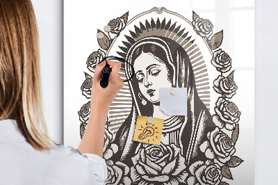 Pizarra magnética de pared con rotulador Tablero elegante para fotos y notas.