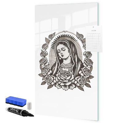 Pizarra magnética de pared con rotulador Tablero elegante para fotos y notas.
