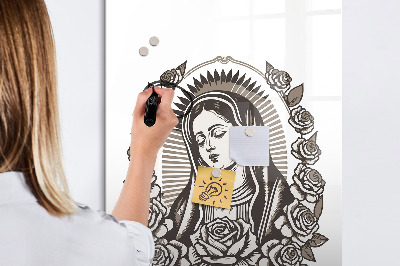 Pizarra magnética de pared con rotulador Tablero elegante para fotos y notas.