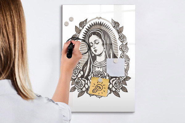 Pizarra magnética de pared con rotulador Tablero elegante para fotos y notas.