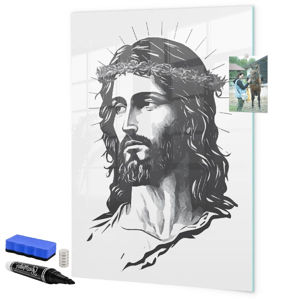 Pizarra borrable de cristal con imanes Inspiraciones con amor y esperanza