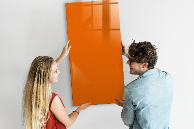 Pizarra borrable de cristal con imanes Tablero naranja para notas y fotos