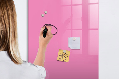Pizarra magnética de pared con rotulador Tablero rosa para notas y fotos