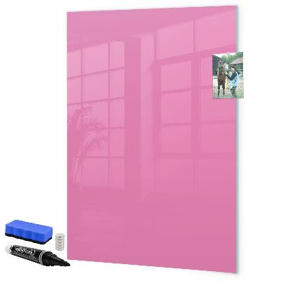Pizarra magnética de pared con rotulador Tablero rosa para notas y fotos