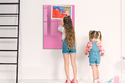 Pizarra magnética de pared con rotulador Tablero rosa para notas y fotos