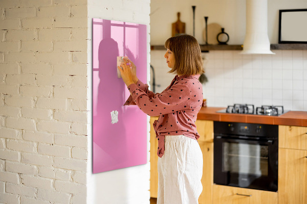 Pizarra magnética de pared con rotulador Tablero rosa para notas y fotos