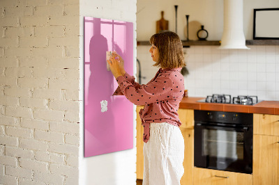 Pizarra magnética de pared con rotulador Tablero rosa para notas y fotos