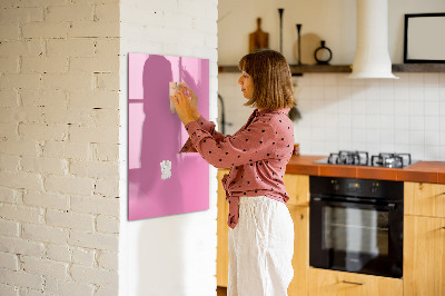 Pizarra magnética de pared con rotulador Tablero rosa para notas y fotos
