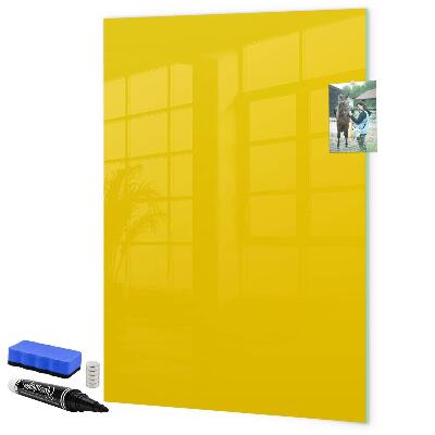 Pizarra borrable de cristal con imanes Un tablero colorido para notas y fotos.