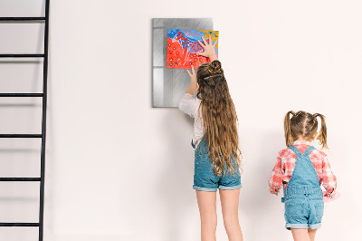 Pizarra magnética de pared con rotulador Tablero fotográfico de metal