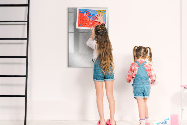 Pizarra magnética de pared con rotulador Tablero fotográfico de metal