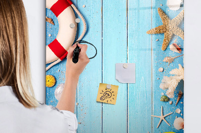 Pizarra magnética de pared con rotulador Recuerdos de verano en un entorno costero