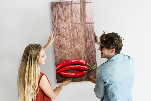 Pizarra magnética de pared con rotulador Recuerdos de papel y pimientos picantes