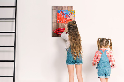 Pizarra magnética de pared con rotulador Recuerdos de papel y pimientos picantes