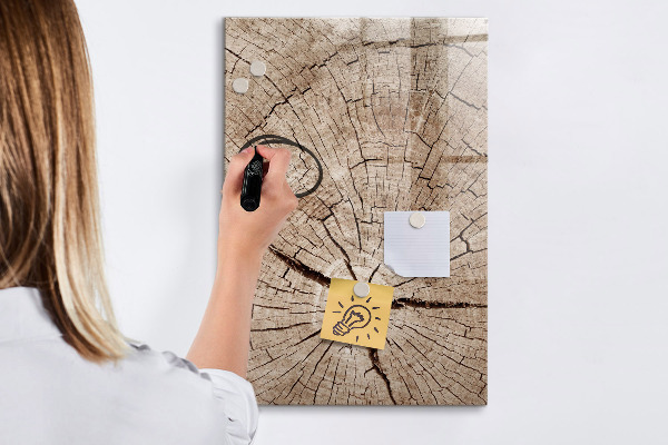 Pizarra magnética de pared con rotulador Un fondo natural para fotos y notas.