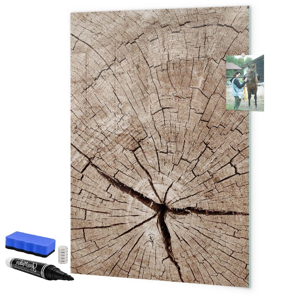 Pizarra magnética de pared con rotulador Un fondo natural para fotos y notas.