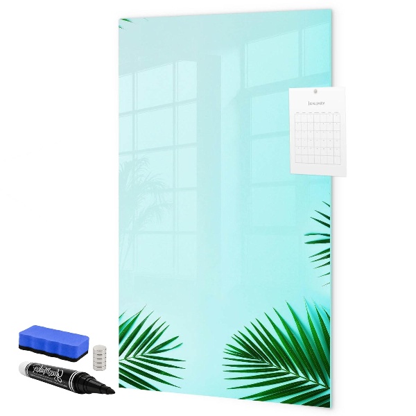 Pizarra borrable de cristal con imanes Tablero creativo para fotos y notas